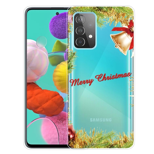 

For Samsung Galaxy A72 5G / 4G Christmas Series Transparent TPU Protective Case(Wheatgrass Bell)