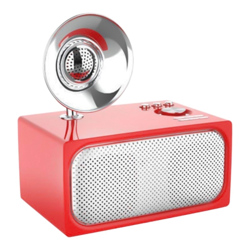 

SOAIY Retro Subwoofer Bluetooth Speaker Wireless Mini Radio(Red)