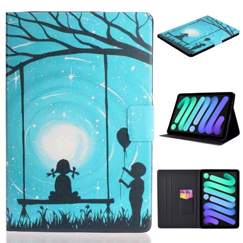 

Coloured Drawing Horizontal Flip Leather Case with Holder & Card Slot & Sleep / Wake-up Function For iPad mini 6(Lovers)
