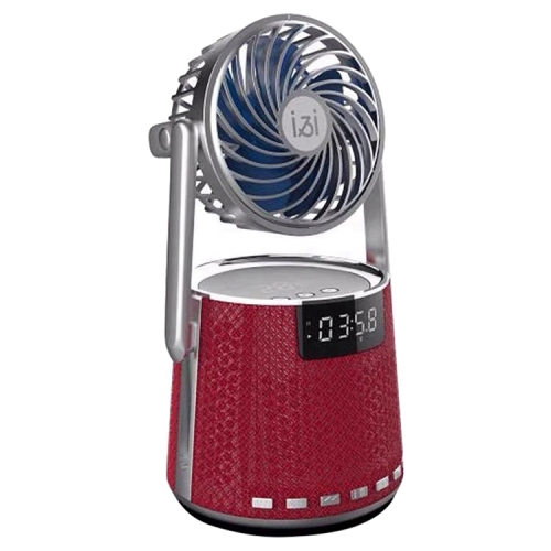 

SOAIY K8 Wireless Bluetooth Dual Alarm Clock Speaker with Small Fan(Red)