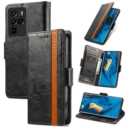 

For ZTE Nubia Z30 Pro CaseNeo Business Splicing Dual Magnetic Buckle Horizontal Flip PU Leather Case with Holder & Card Slots & Wallet(Black)