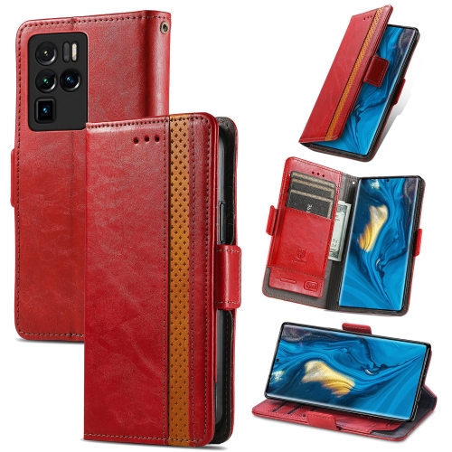 

For ZTE Nubia Z30 Pro CaseNeo Business Splicing Dual Magnetic Buckle Horizontal Flip PU Leather Case with Holder & Card Slots & Wallet(Red)
