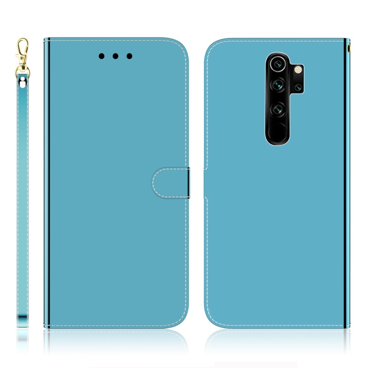 

For Xiaomi Redmi Note 8 Pro Imitated Mirror Surface Horizontal Flip Leather Case with Holder & Card Slots & Wallet & Lanyard(Blue)