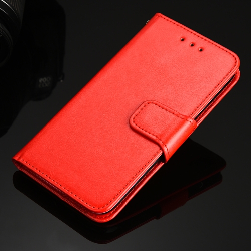 

For Samsung Galaxy A11 EU Version Crystal Texture Horizontal Flip Leather Case with Holder & Card Slots & Wallet(Red)