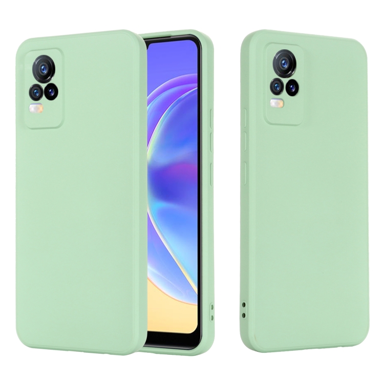 

For vivo V21e 4G / Y73 2021 Solid Color Liquid Silicone Shockproof Full Coverage Protective Case(Green)