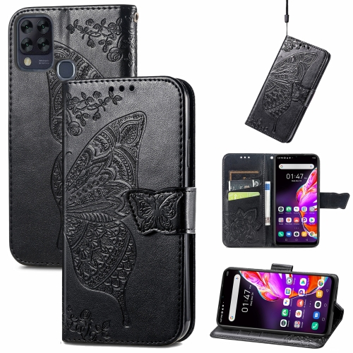 

For Infinix Hot 10T Butterfly Love Flower Embossed Horizontal Flip Leather Case with Holder & Card Slots & Wallet & Lanyard(Black)