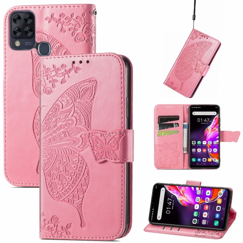 

For Infinix Hot 10T Butterfly Love Flower Embossed Horizontal Flip Leather Case with Holder & Card Slots & Wallet & Lanyard(Pink)