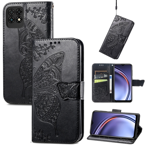 

For Huawei Maimang 10 SE Butterfly Love Flower Embossed Horizontal Flip Leather Case with Holder & Card Slots & Wallet & Lanyard(Black)