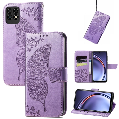 

For Huawei Maimang 10 SE Butterfly Love Flower Embossed Horizontal Flip Leather Case with Holder & Card Slots & Wallet & Lanyard(Light Purple)