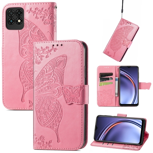 

For Huawei Maimang 10 SE Butterfly Love Flower Embossed Horizontal Flip Leather Case with Holder & Card Slots & Wallet & Lanyard(Pink)