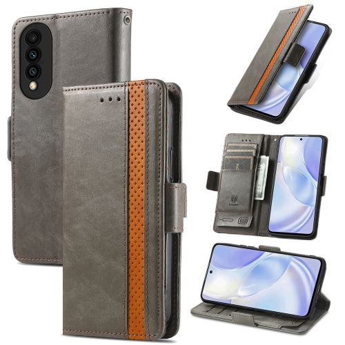 

For Huawei nova 8 SE Youth CaseNeo Business Splicing Dual Magnetic Buckle Horizontal Flip PU Leather Case with Holder & Card Slots & Wallet(Grey)