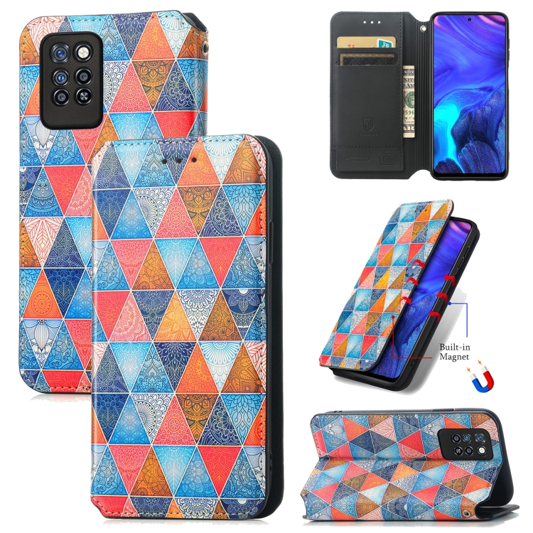 

For Infinix Note 10 Pro Colorful Magnetic Horizontal Flip PU Leather Case with Holder & Card Slot & Wallet(Rhombus Mandala)