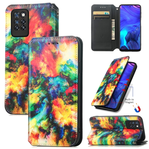 

For Infinix Note 10 Pro Colorful Magnetic Horizontal Flip PU Leather Case with Holder & Card Slot & Wallet(Colorful Cloud)