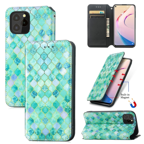 

For Oukitel C21 Pro Colorful Magnetic Horizontal Flip PU Leather Case with Holder & Card Slot & Wallet(Emerald)