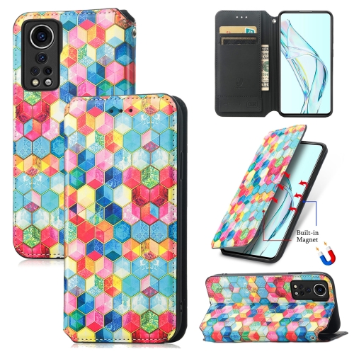 

For ZTE Axon 30 5G Colorful Magnetic Horizontal Flip PU Leather Case with Holder & Card Slot & Wallet(Magic Space)