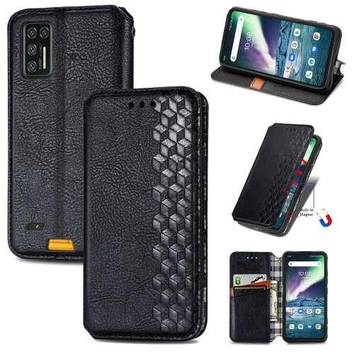 

For UMIDIGI Bison GT Cubic Grid Pressed Horizontal Flip Magnetic PU Leather Case with Holder & Card Slots & Wallet(Black)