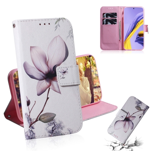 

For Galaxy A51 Coloured Drawing Horizontal Flip Leather Case, with Holder & Card Slots & Wallet(Magnolia Flower)