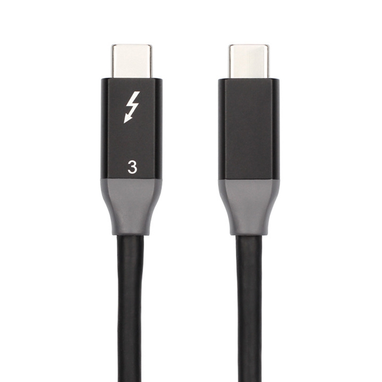 

100W USB-C / Type-C 4.0 Male to USB-C / Type-C 4.0 Male Two-color Full-function Data Cable for Thunderbolt 3, Cable Length:1.22m