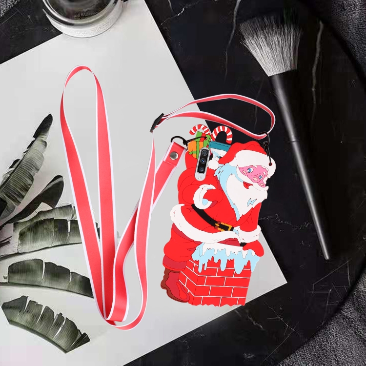 

For Huawei P20 Pro Christmas Series TPU Shockproof Case with Neck Lanyard(Santa Claus)