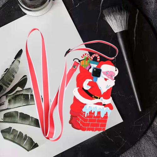 

For Huawei Mate 20 Christmas Series TPU Shockproof Case with Neck Lanyard(Santa Claus)