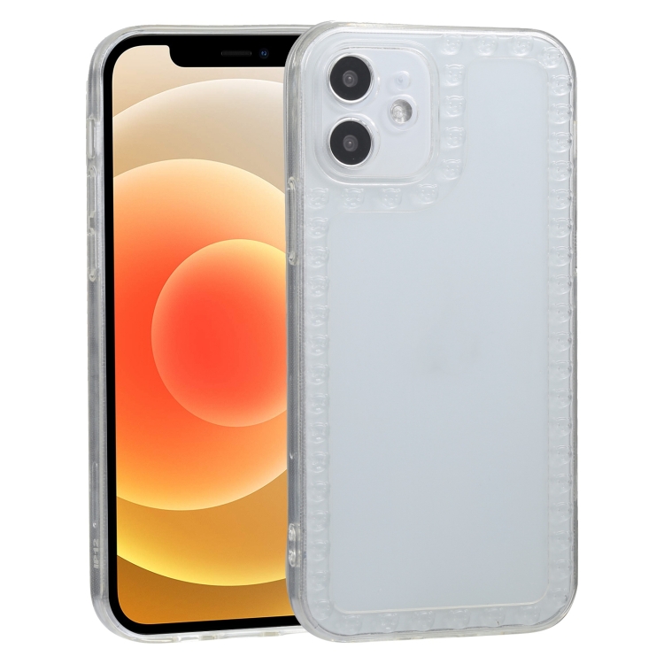 

Bear Pattern TPU Phone Protective Case For iPhone 12(Transparent)