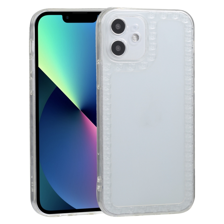 

Bear Pattern TPU Phone Protective Case For iPhone 13 mini(Transparent)