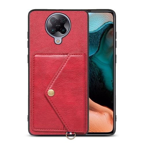

For Xiaomi Redmi K30 Pro Litchi Texture Silicone + PC + PU Leather Back Cover Shockproof Case with Card Slot(Red)