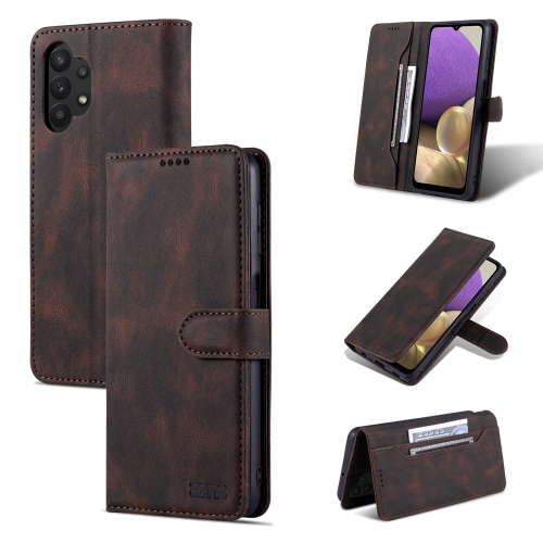 

For Samsung Galaxy A32 5G AZNS Dream II Skin Feel PU+TPU Horizontal Flip Leather Case with Holder & Card Slots & Wallet(Coffee)