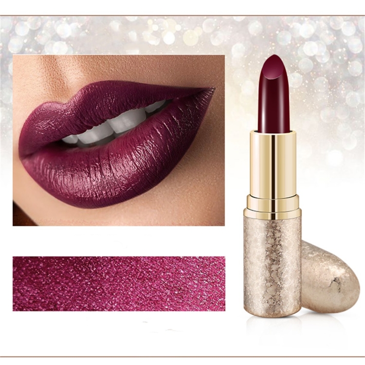 

QIC Q907 Bullet Shape Christmas Edition Lipstick Professional Makeup Long Lasting Cosmetics Lip Rouge(6 Plum)
