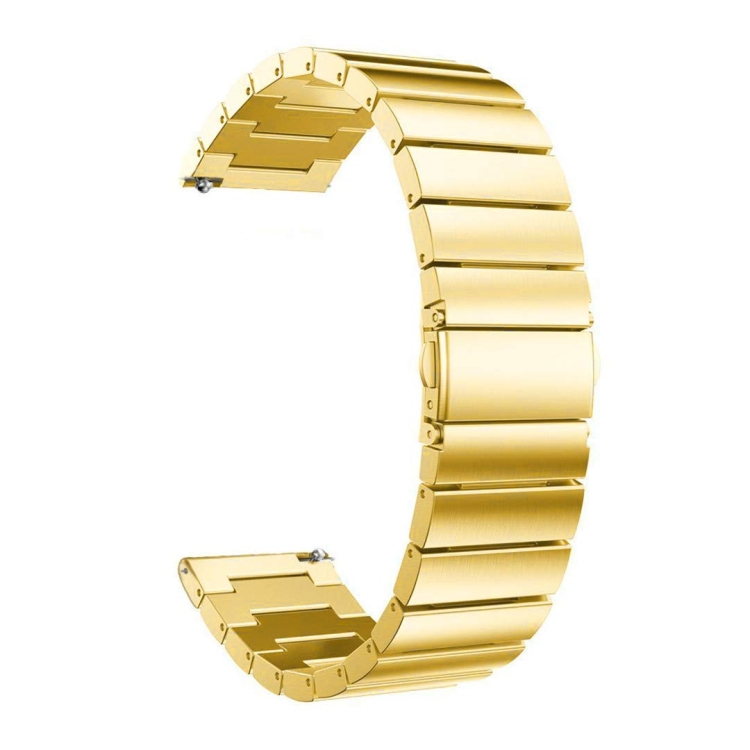 

20mm For Samsung Smart Watch One-bead Steel Replacement Strap Watchband(Gold)