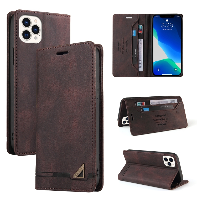 

Skin Feel Anti-theft Brush Horizontal Flip Leather Case with Holder & Card Slots & Wallet For iPhone 13 Pro Max(Brown)
