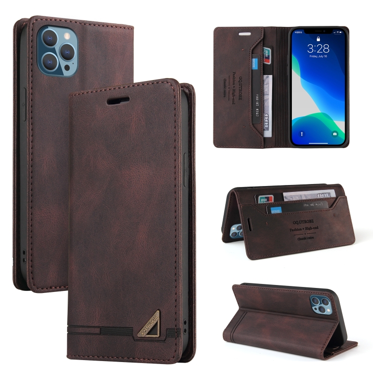 

Skin Feel Anti-theft Brush Horizontal Flip Leather Case with Holder & Card Slots & Wallet For iPhone 13 Pro(Brown)