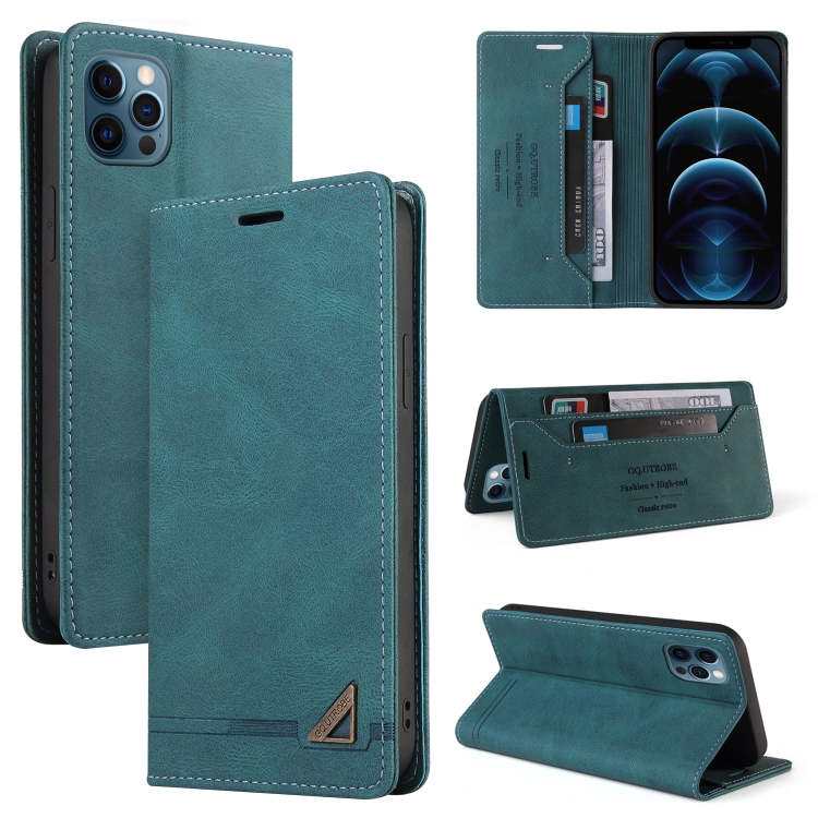 

Skin Feel Anti-theft Brush Horizontal Flip Leather Case with Holder & Card Slots & Wallet For iPhone 12 Pro Max(Blue)