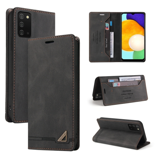 

For Samsung Galaxy A03s 166mm Skin Feel Anti-theft Brush Horizontal Flip Leather Case with Holder & Card Slots & Wallet(Black)