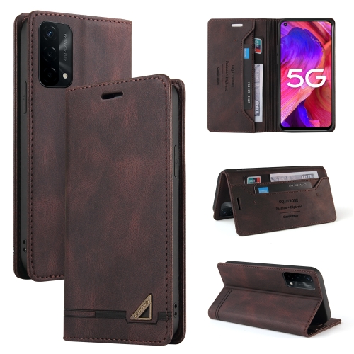 

For OPPO A93 5G Skin Feel Anti-theft Brush Horizontal Flip Leather Case with Holder & Card Slots & Wallet(Brown)