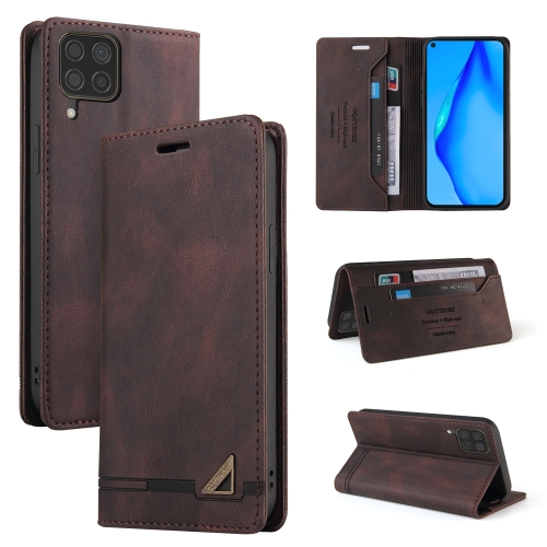 

For Huawei P40 Lite Skin Feel Anti-theft Brush Horizontal Flip Leather Case with Holder & Card Slots & Wallet(Brown)