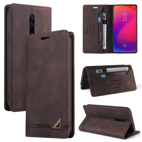 

For Xiaomi Redmi K20 Skin Feel Anti-theft Brush Horizontal Flip Leather Case with Holder & Card Slots & Wallet(Brown)