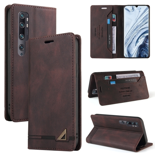 

For Xiaomi Mi CC9 Pro Skin Feel Anti-theft Brush Horizontal Flip Leather Case with Holder & Card Slots & Wallet(Brown)