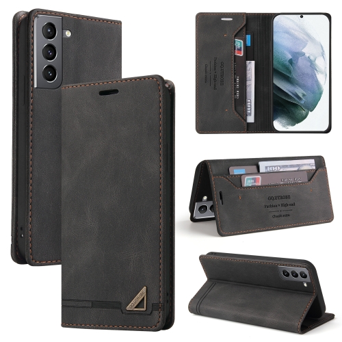 

For Samsung Galaxy S21+ 5G Skin Feel Anti-theft Brush Horizontal Flip Leather Case with Holder & Card Slots & Wallet(Brown)