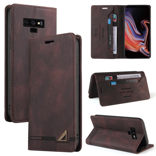 

For Samsung Galaxy Note9 Skin Feel Anti-theft Brush Horizontal Flip Leather Case with Holder & Card Slots & Wallet(Brown)