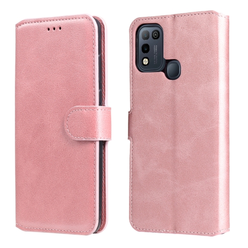 

For Infinix Hot 10 Play Classic Calf Texture PU + TPU Horizontal Flip Leather Case with Holder & Card Slots & Wallet(Rose Gold)