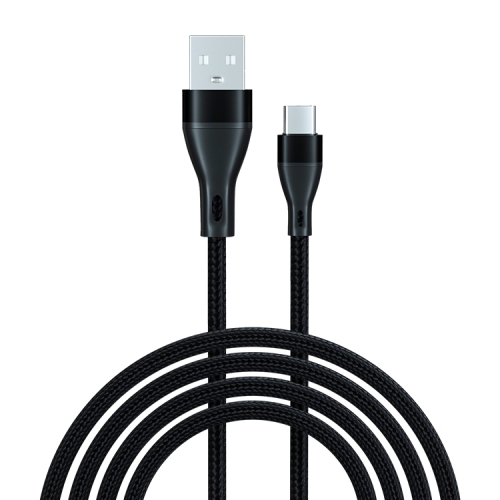 

ADC-001 3A USB to USB-C / Type-C Weave Fast Charging Data Cable, Length:1m(Black)