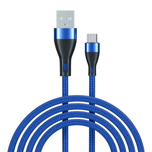 

ADC-001 3A USB to Micro USB Weave Fast Charging Data Cable, Length:2m(Blue)