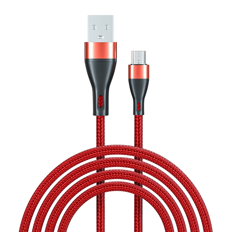 

ADC-001 3A USB to Micro USB Weave Fast Charging Data Cable, Length:2m(Red)