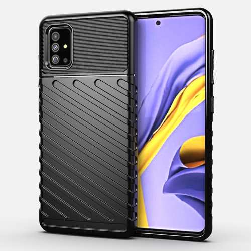 

For Galaxy A51 Thunderbolt Shockproof TPU Soft Case(Black)