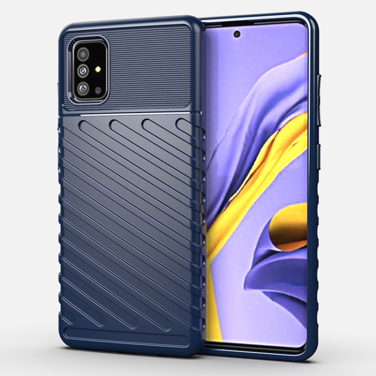 

For Galaxy A51 Thunderbolt Shockproof TPU Soft Case(Blue)