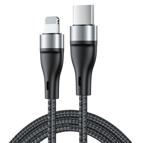 

ADC-003 USB-C / Type-C to 8 Pin PD Fast Charging Weave Data Cable, Length:1m(Grey)