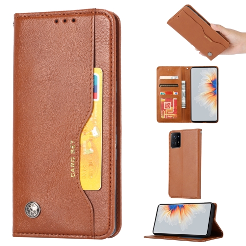 

For Xiaomi Mi Mix 4 Knead Skin Texture Horizontal Flip Leather Case with Photo Frame & Holder & Card Slots & Wallet(Brown)