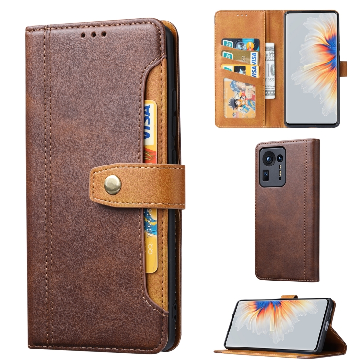 

For Xiaomi Mi Mix 4 Calf Texture Double Fold Clasp Horizontal Flip Leather Case with Photo Frame & Holder & Card Slots & Wallet(Coffee)