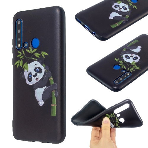 

For Huawei P20 Lite 2019 / Nova 5i Embossment Patterned TPU Soft Protector Cover Case(Panda and Bamboo)